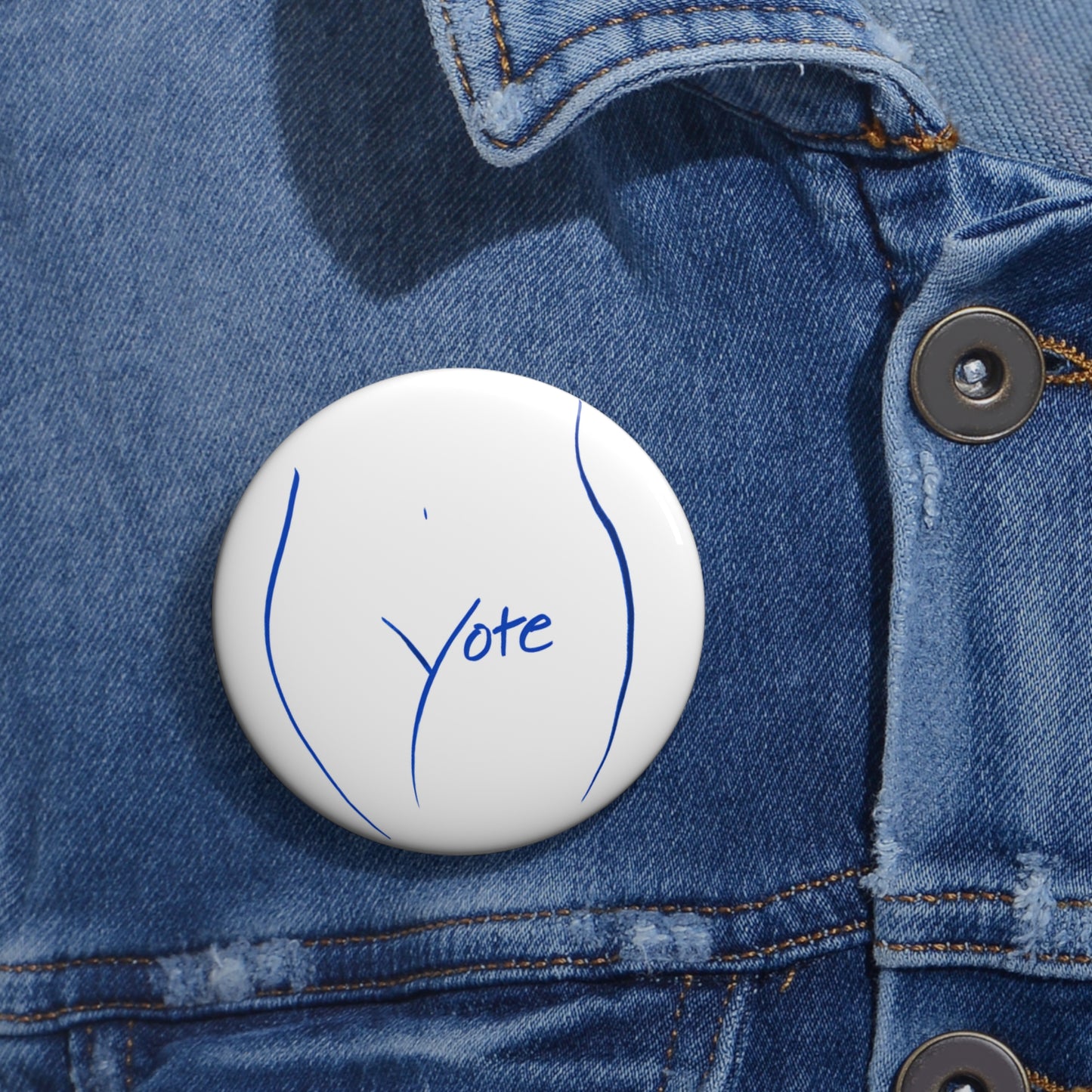 Vote Pin (White)